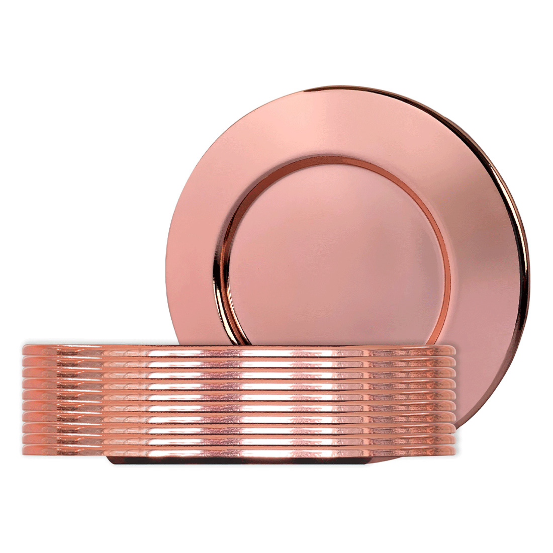 10 Stück Untersetzerset Edelstahl kupferfarben 10 Stück Untersetzerset Edelstahl kupferfarben