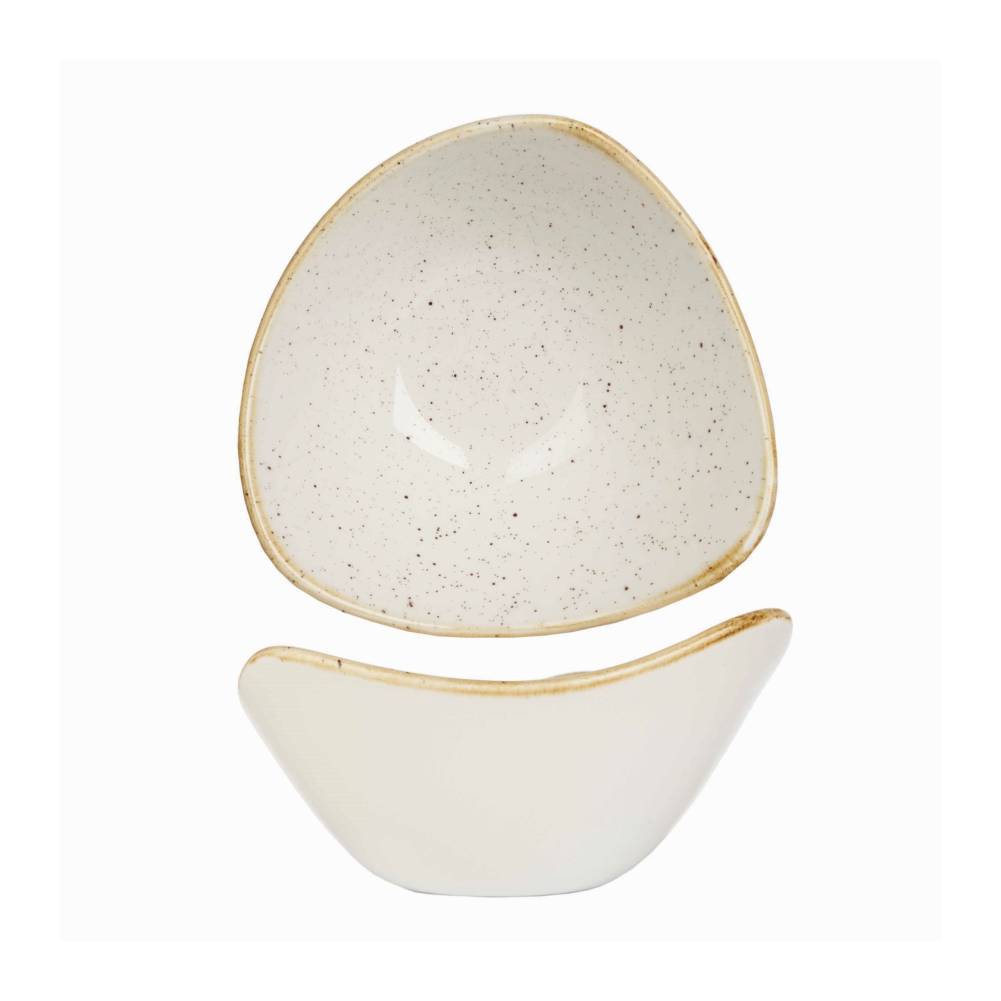 20699 Schale dreieckig 15,3cm STONECAST barley white