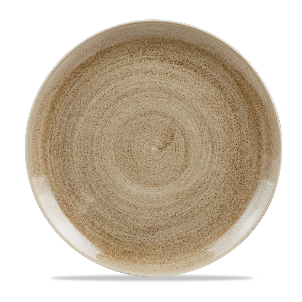 121538 Teller flach coup 32cm STONECAST PATINA antique taupe