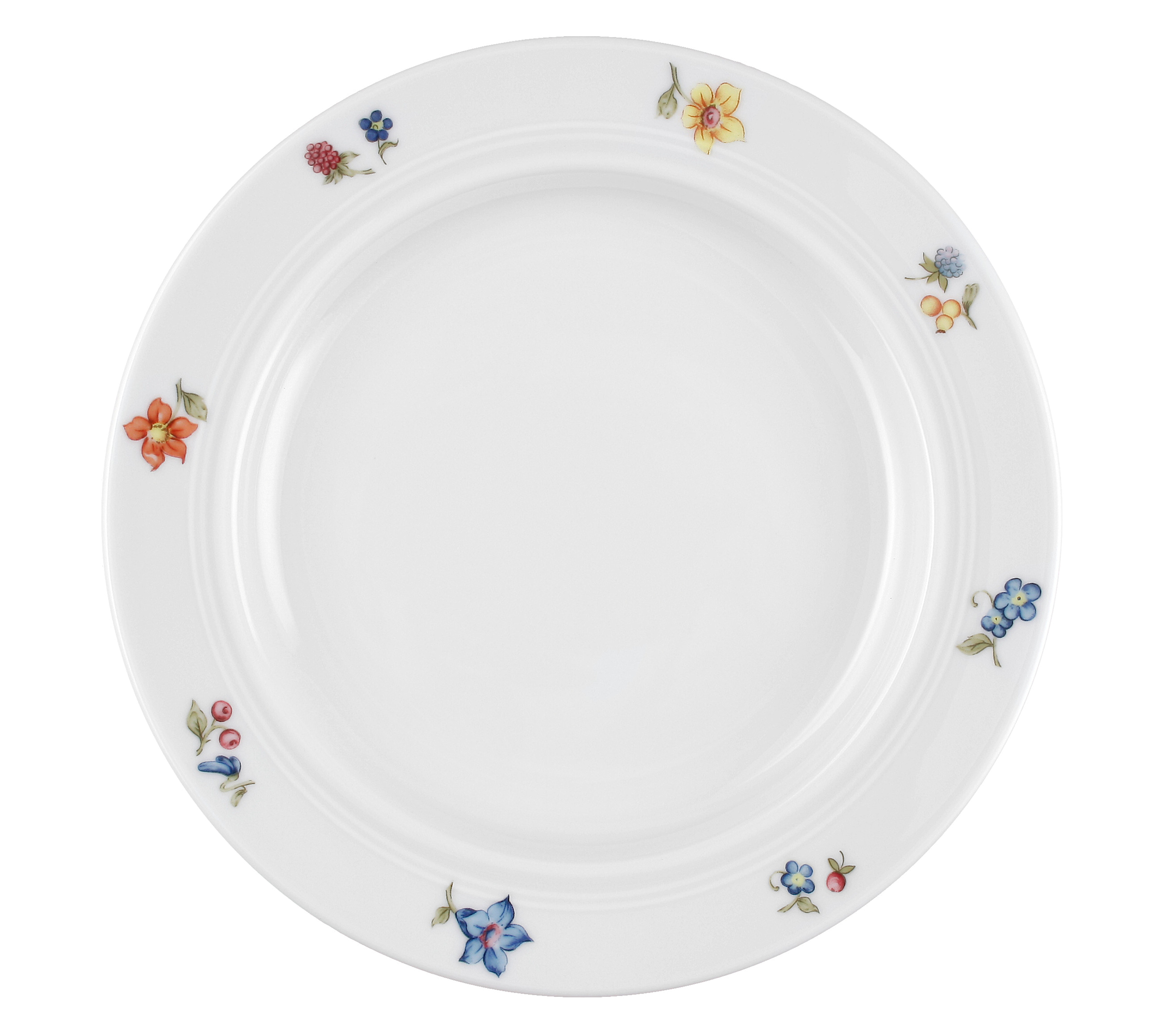 Teller rund mit Relief flach 20cm VITALIS streublume