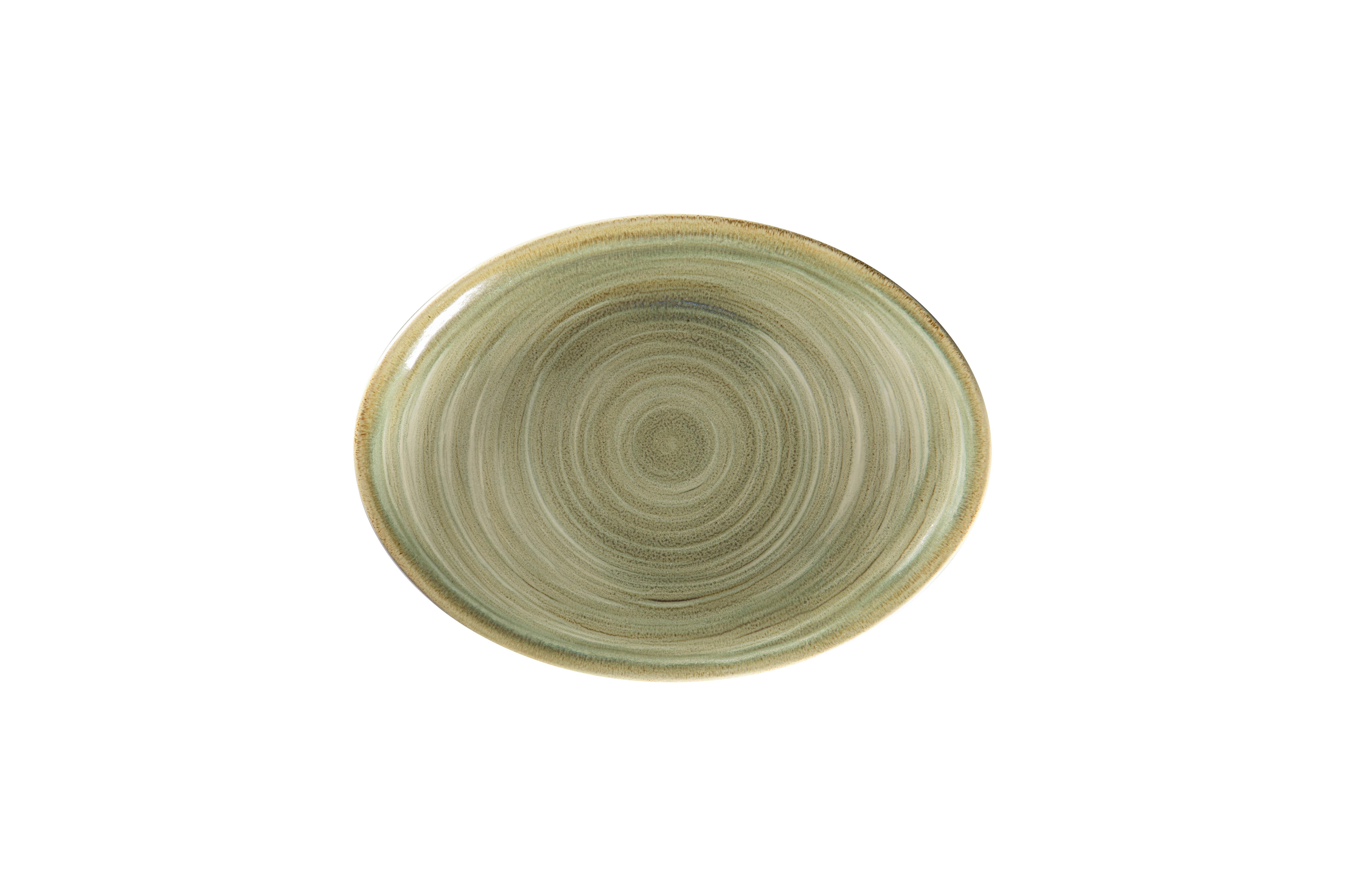 159428 Platte oval 26x19cm RAKSTONE SPOT emerald green