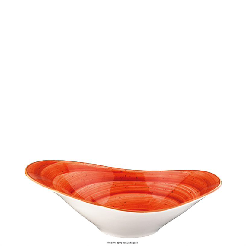 144305 Schale 27x19cm AURA TERRACOTTA STREAM