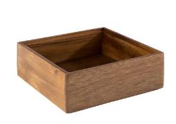 Holzbox -WOODY- 15 x 15 cm, H: 5,5 cm