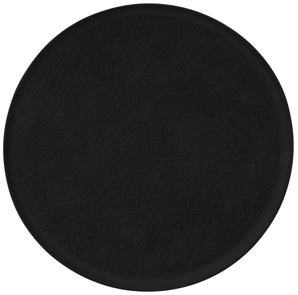 Platte rund 37,5 cm Vollrelief Nori bisquit schwarz