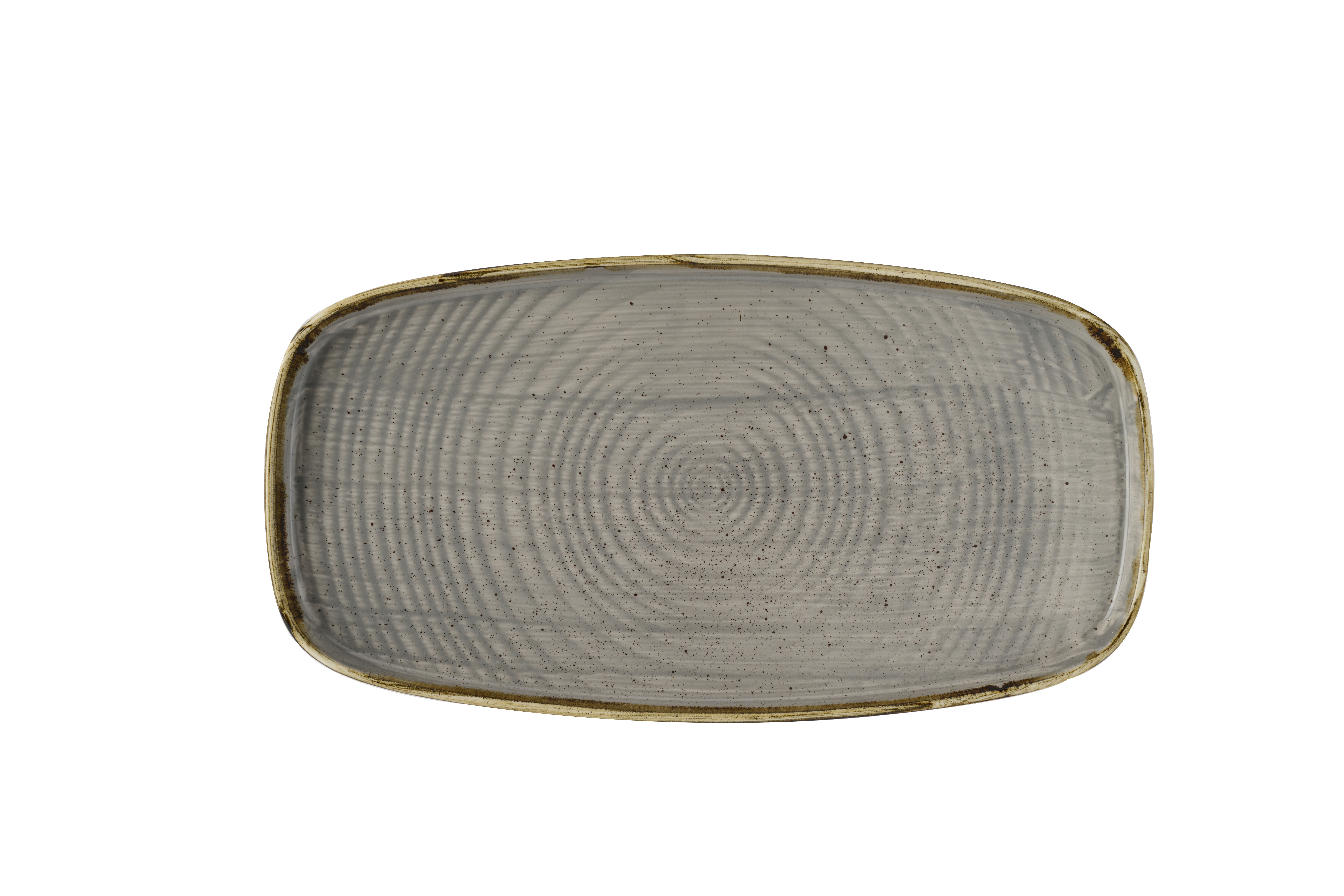 Platte eckig walled 35x18,5cm STONECAST grey
