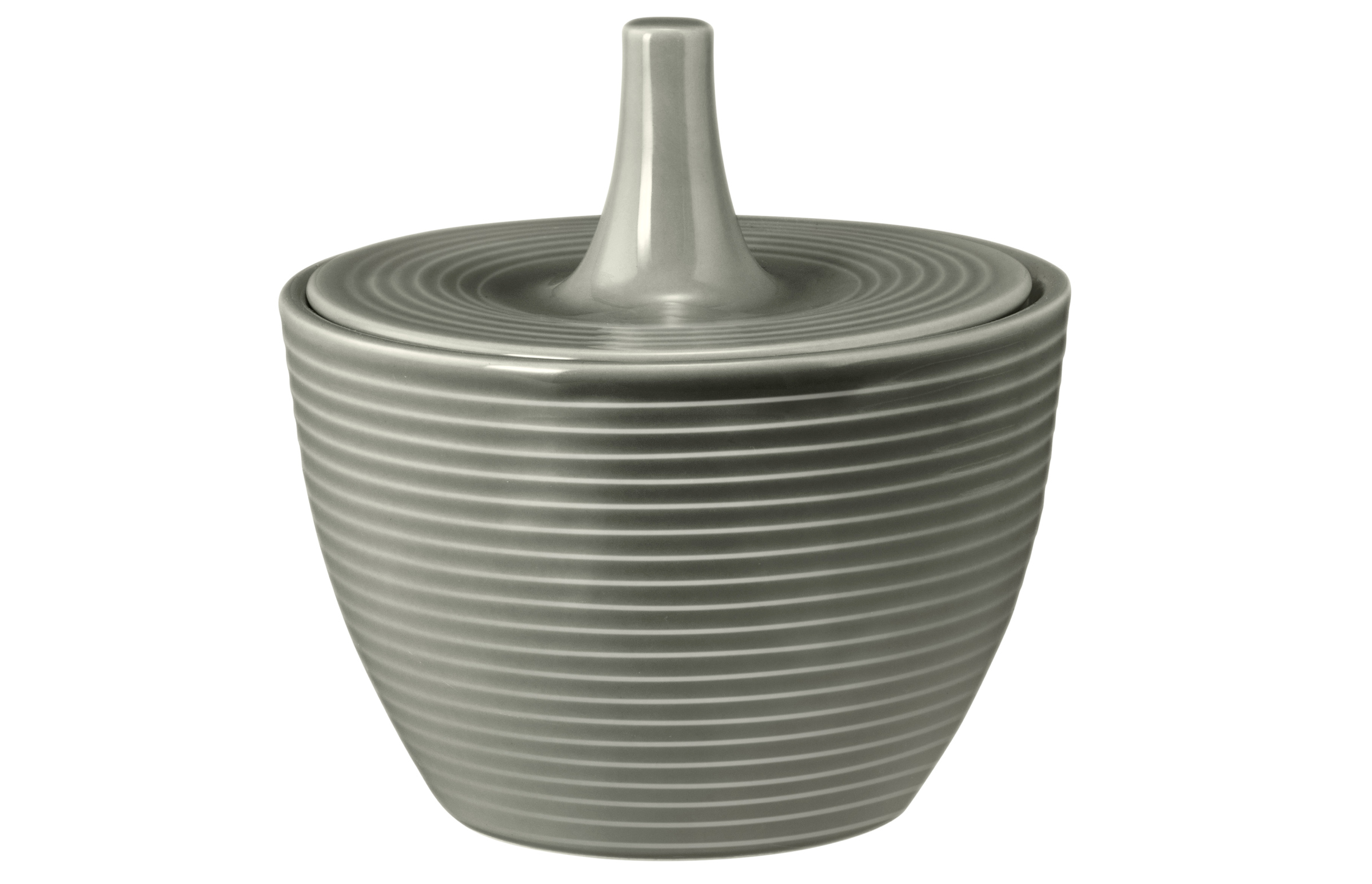 Zuckerdose rund mit Relief 0,27l mit Relief BEAT perlgrau Zuckerdose rund mit Relief 0,27l mit Relief BEAT perlgrau