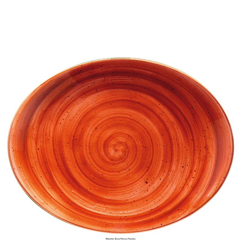 Platte oval 31 x 24cm AURA TERRACOTTA MOOVE