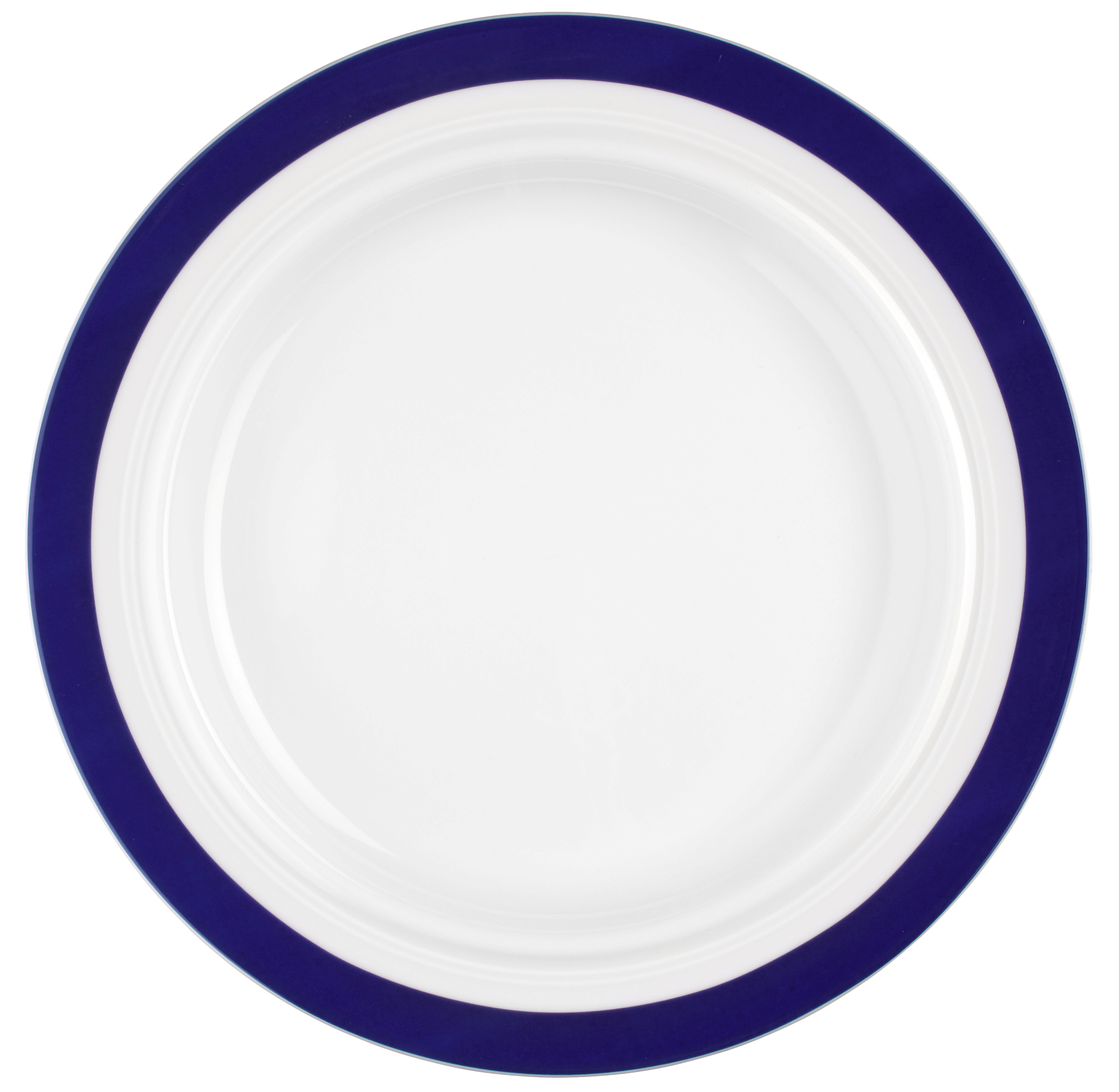 Teller rund mit Relief flach 25,5cm VITALIS blaues band