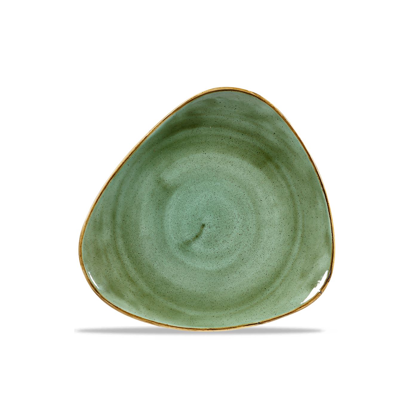 137337 Teller dreieckig 26,5cm STONECAST samphire green
