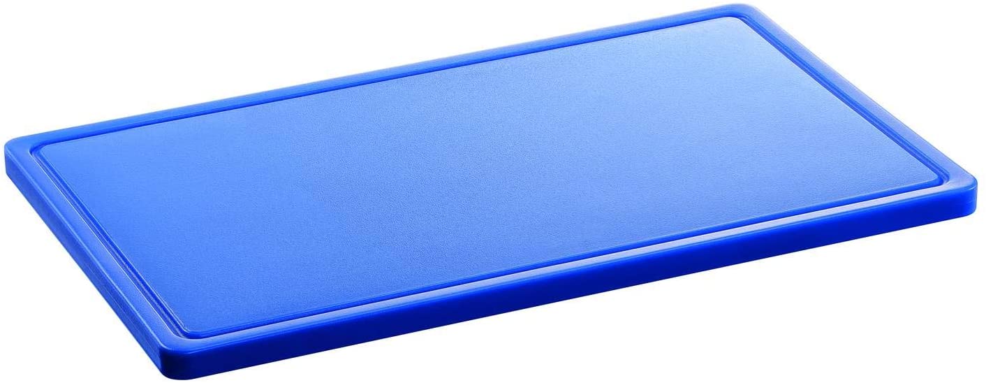 Schneidbrett 1/1 GN 53x32x2cm PRO GR-R HDPE blau mit Rille