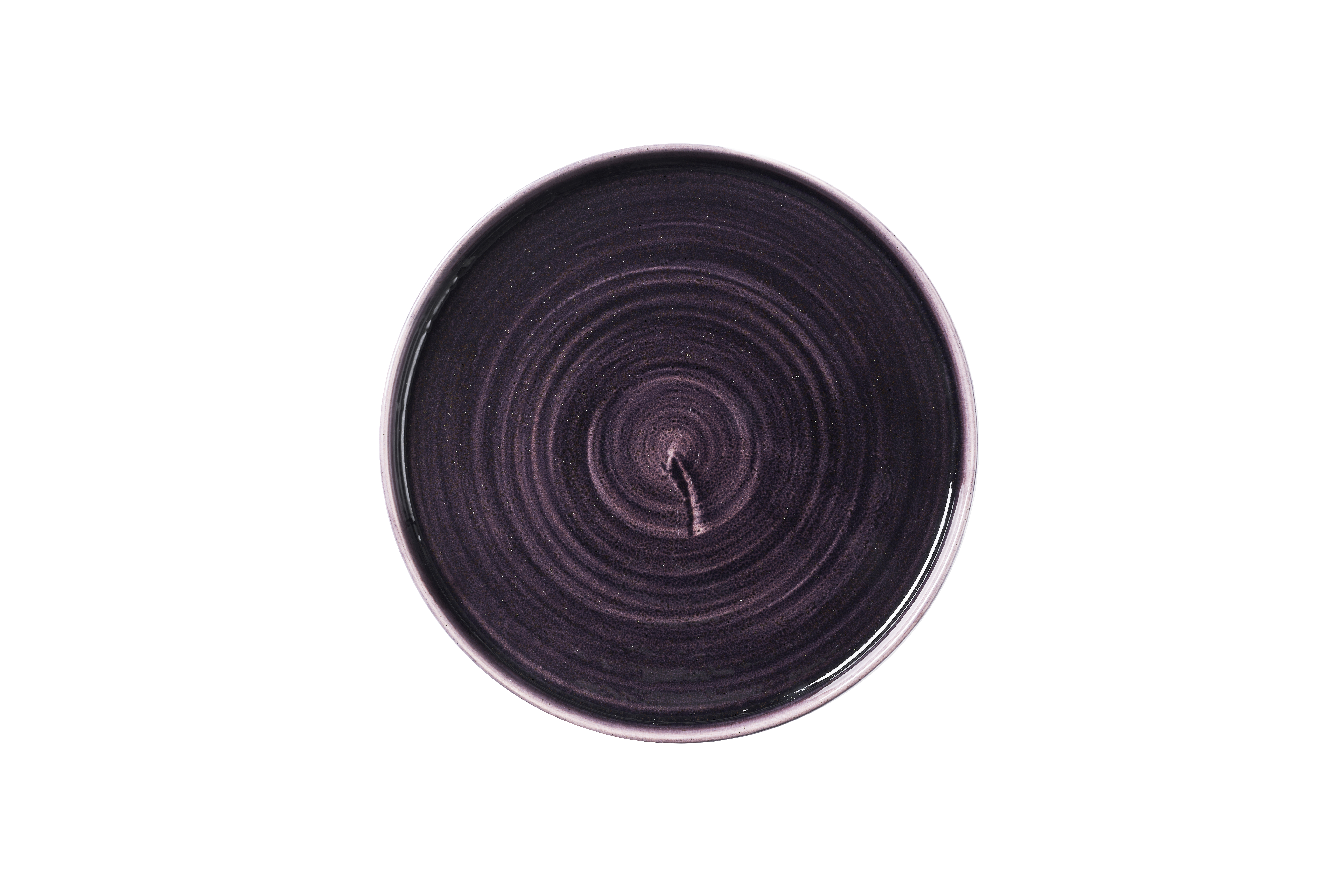 Teller flach walled 26cm STONEC. PATINA deep purple