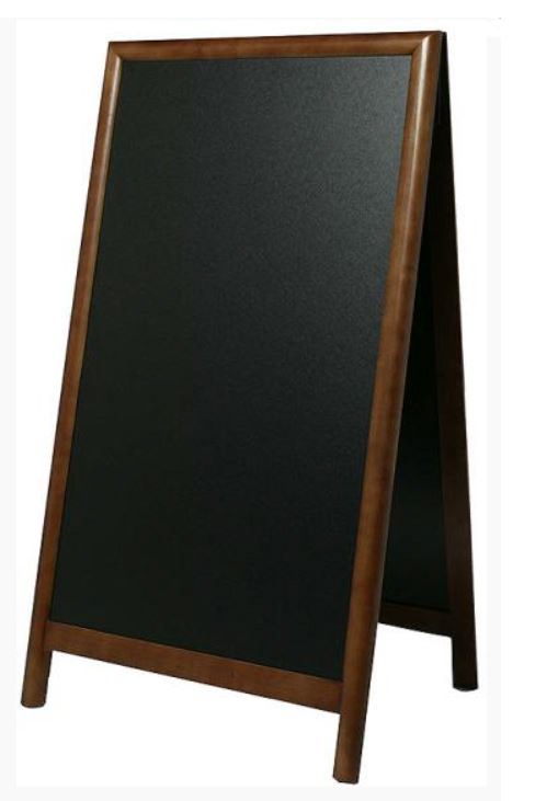 Doppeltafel Fläche: 68cm x 110cm H: 126cm dunkelbraun