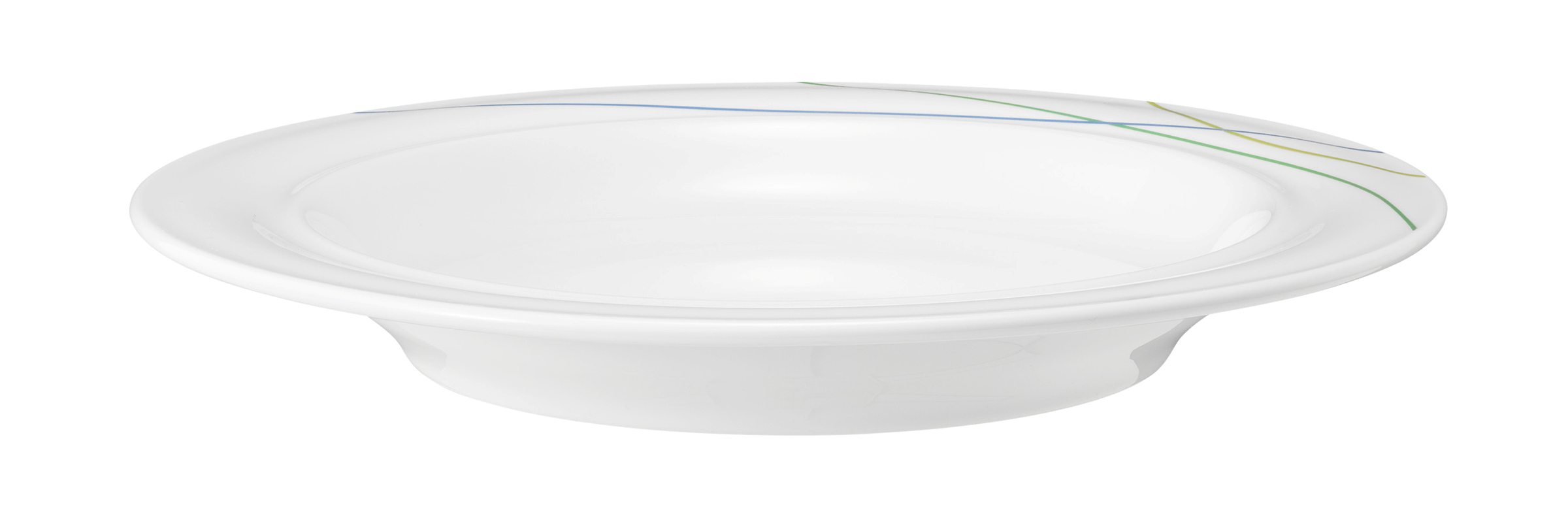 Teller rund halbtief 25,5cm COMMUNITY green line