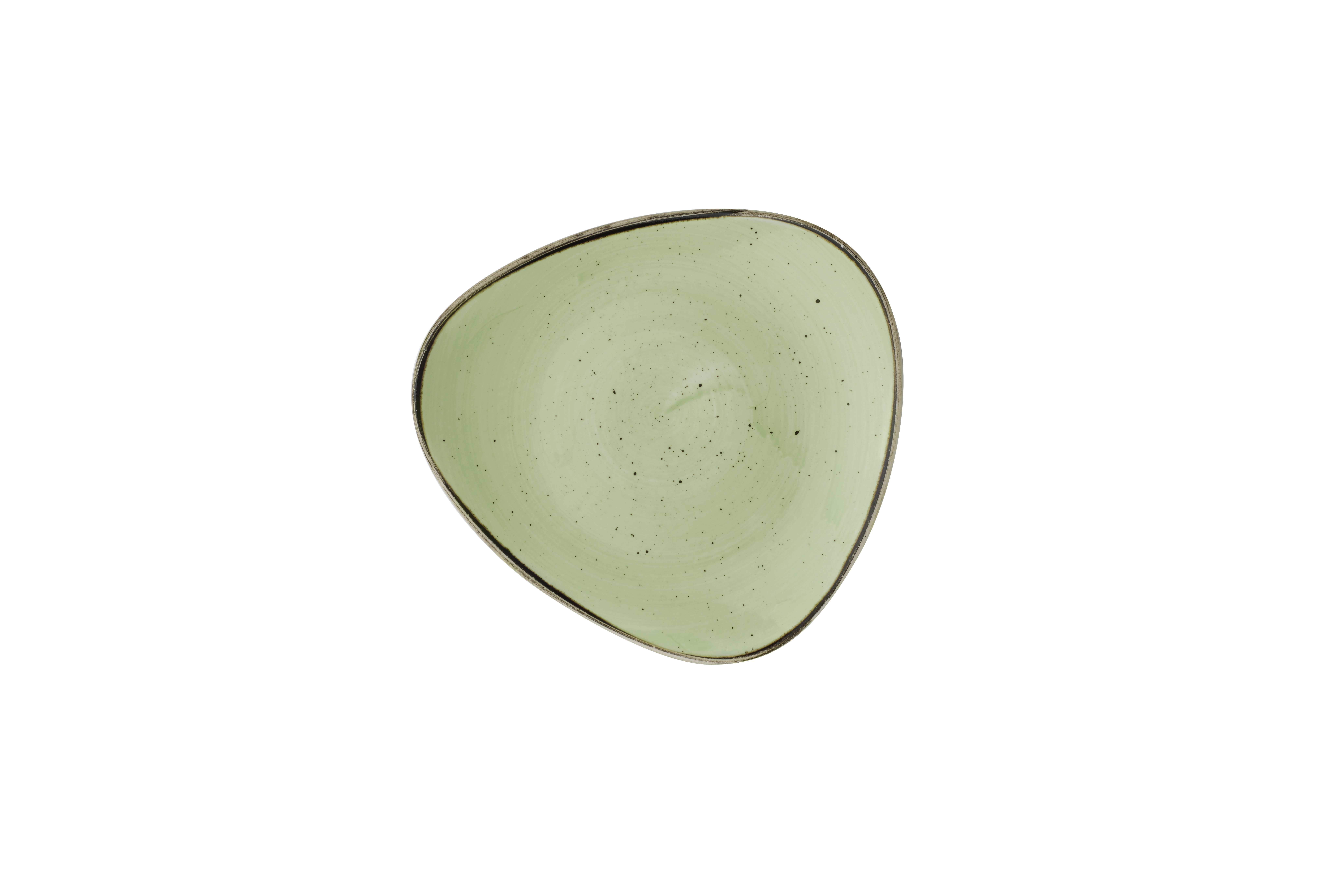 Teller flach dreieckig 26,5cm STONECAST sage green