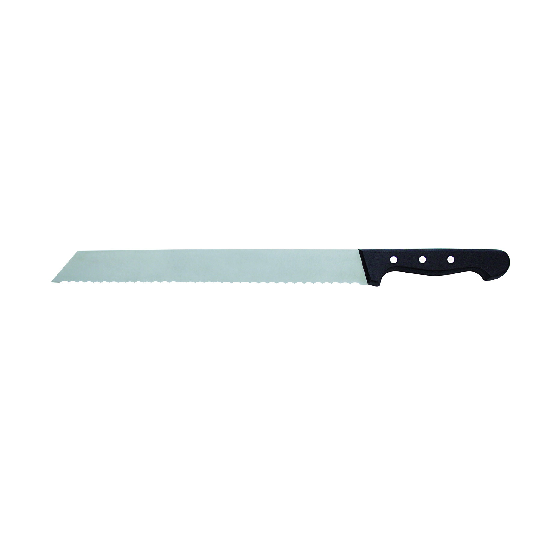 129265 Kuchenblechmesser 31cm Welle schwarzer Griff mit Nieten