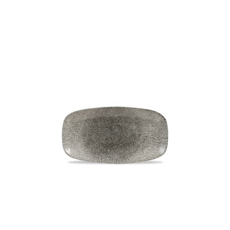 121550 Platte eckig 35,5x19cm RAKU quartz black