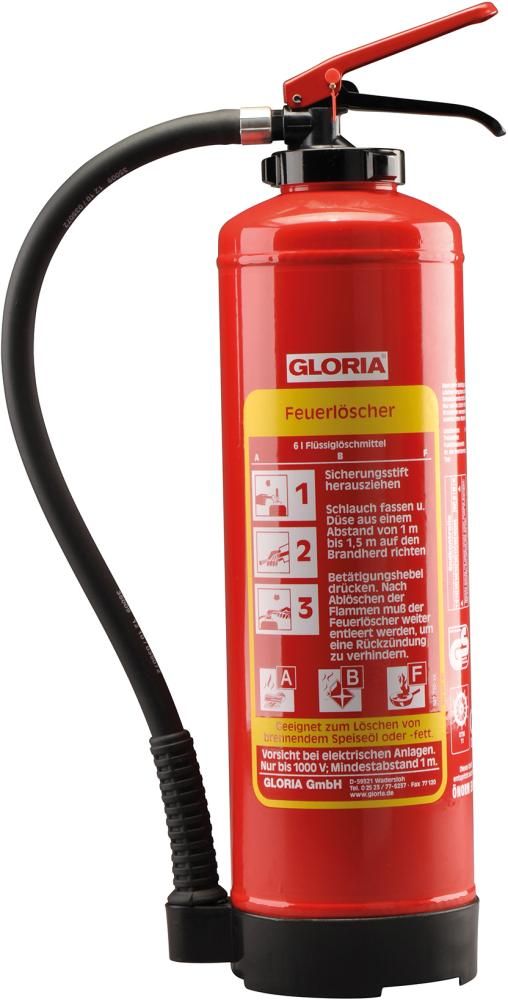 Fettbrand Auflade-Feuerlöscher Gloria FB 6 easy