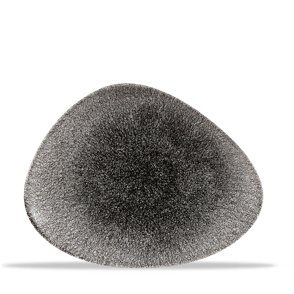 Platte Chefs eckig 26,5x20,5cm RAKU Quartz black