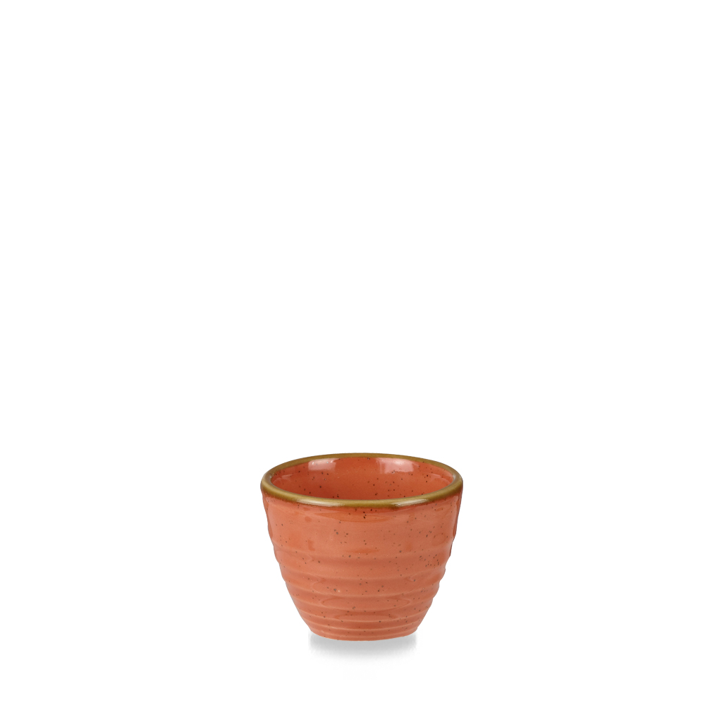 123015 Schale geriffelt 0,06l STONECAST spiced orange
