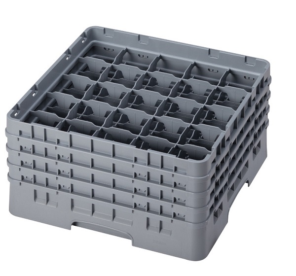 Spülkorb für Gläser 25 Fächer/H267mm CAMRACKS grau/grau
