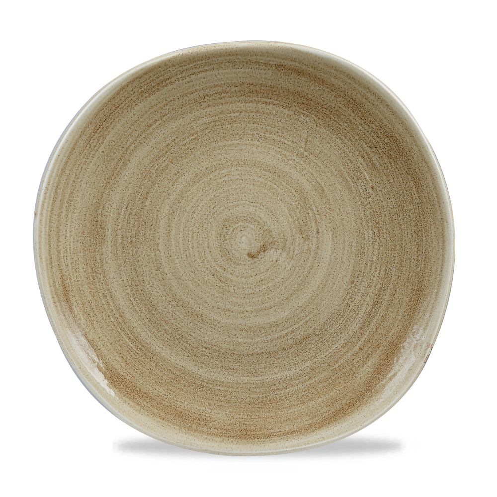 123050 Teller flach Organic 26cm STONECAST PATINA antique taupe