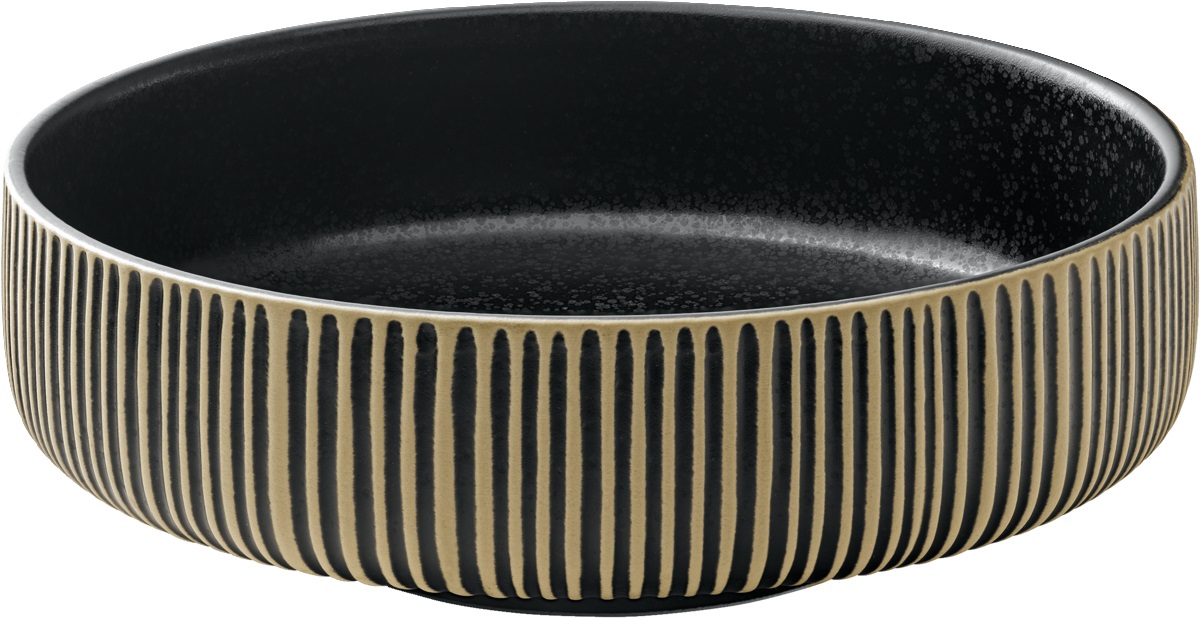 Schale rund 21cm 1,46l NARA RELIEF schwarz/weiß Schale rund 21cm 1,46l NARA RELIEF schwarz/weiß