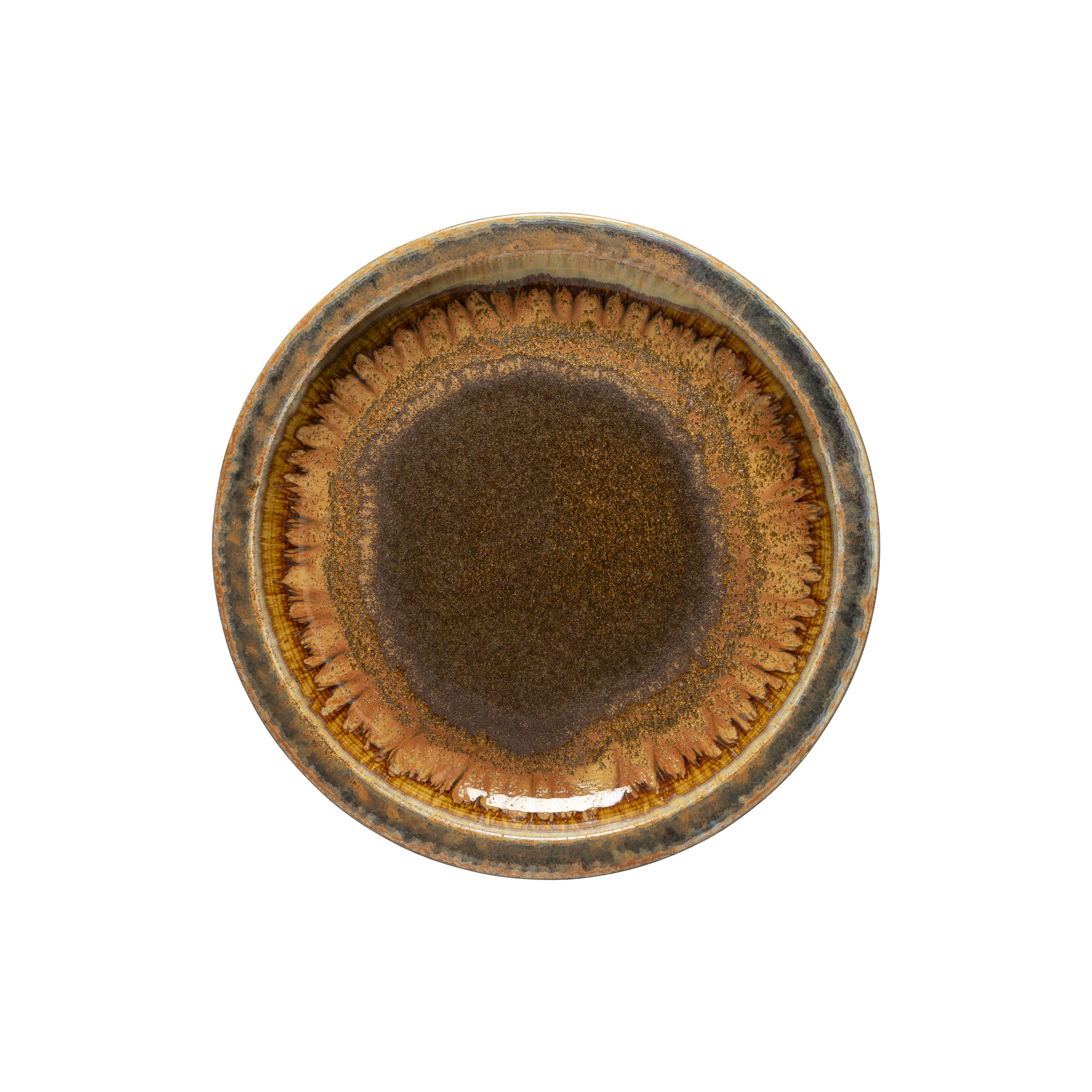 Teller flach 26cm POTERIE mocha-latte
