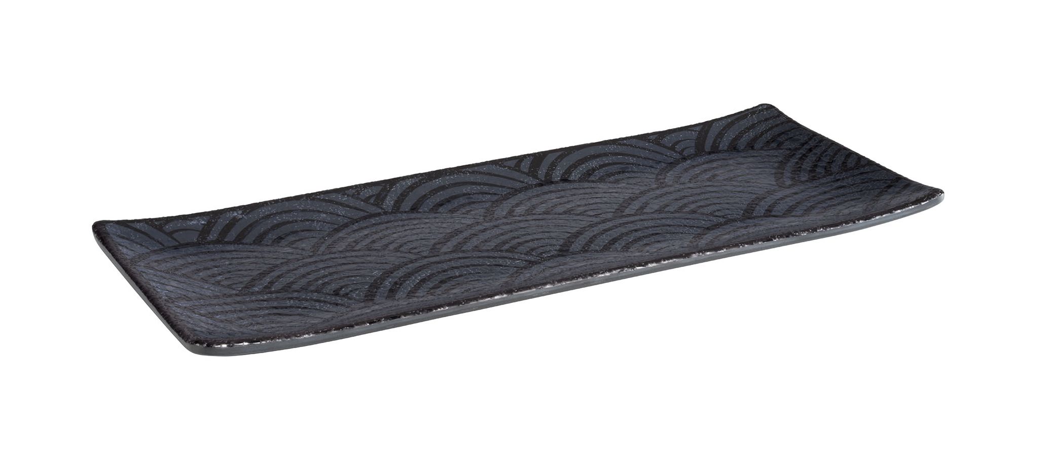 140727 Tablett DARK WAVE 29 x 12 cm, H: 1,5 cm