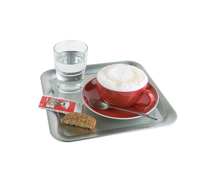 78988 Serviertablett 23x23cm H:1,5cm KAFFEEHAUS 18/10