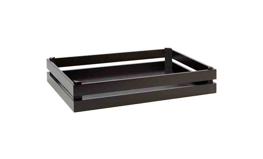 121141 Holzbox SUPERBOX flach 55,5x35cm H:10,5cm, schwarz