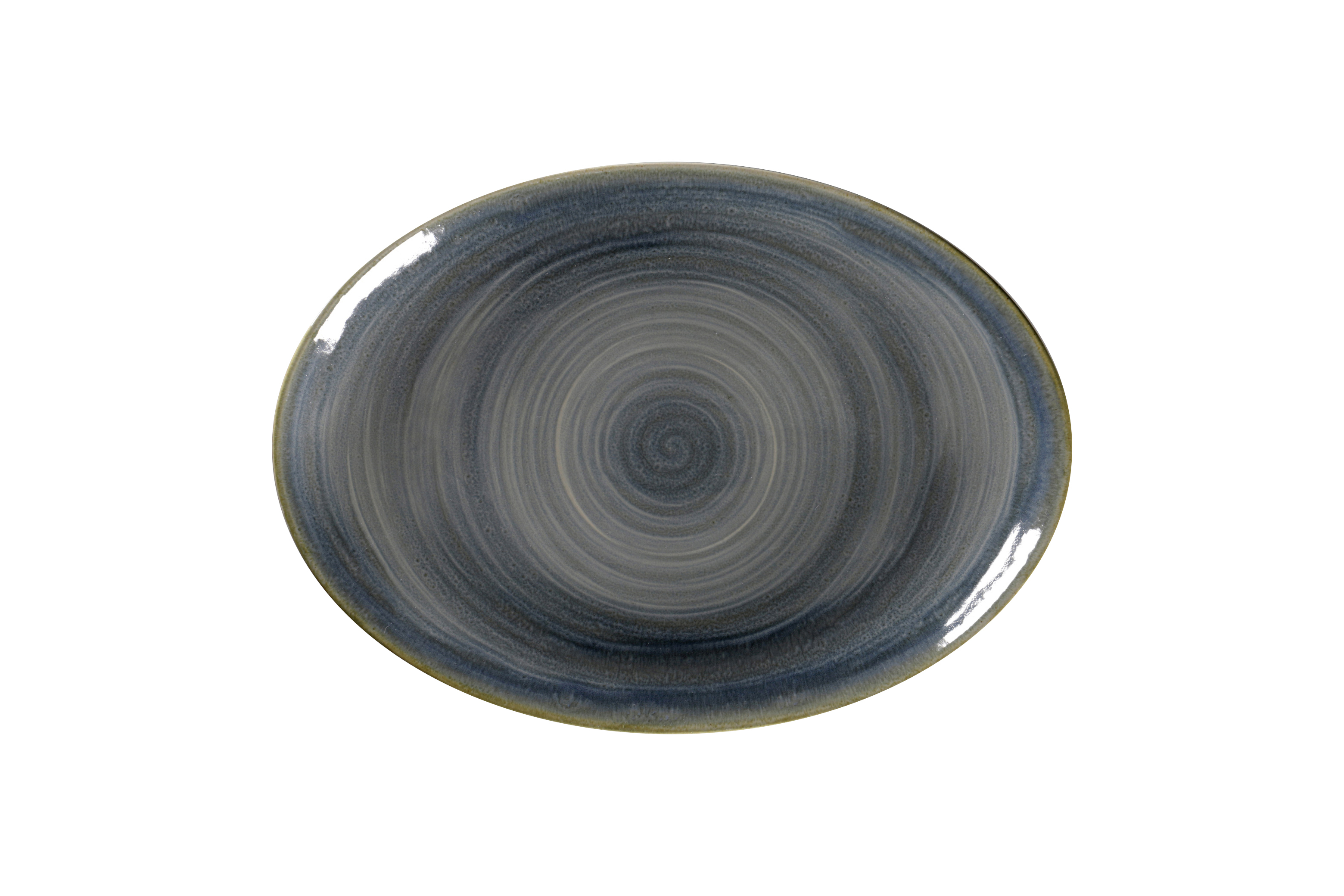 Platte oval 32x23cm RAKSTONE SPOT jade blue