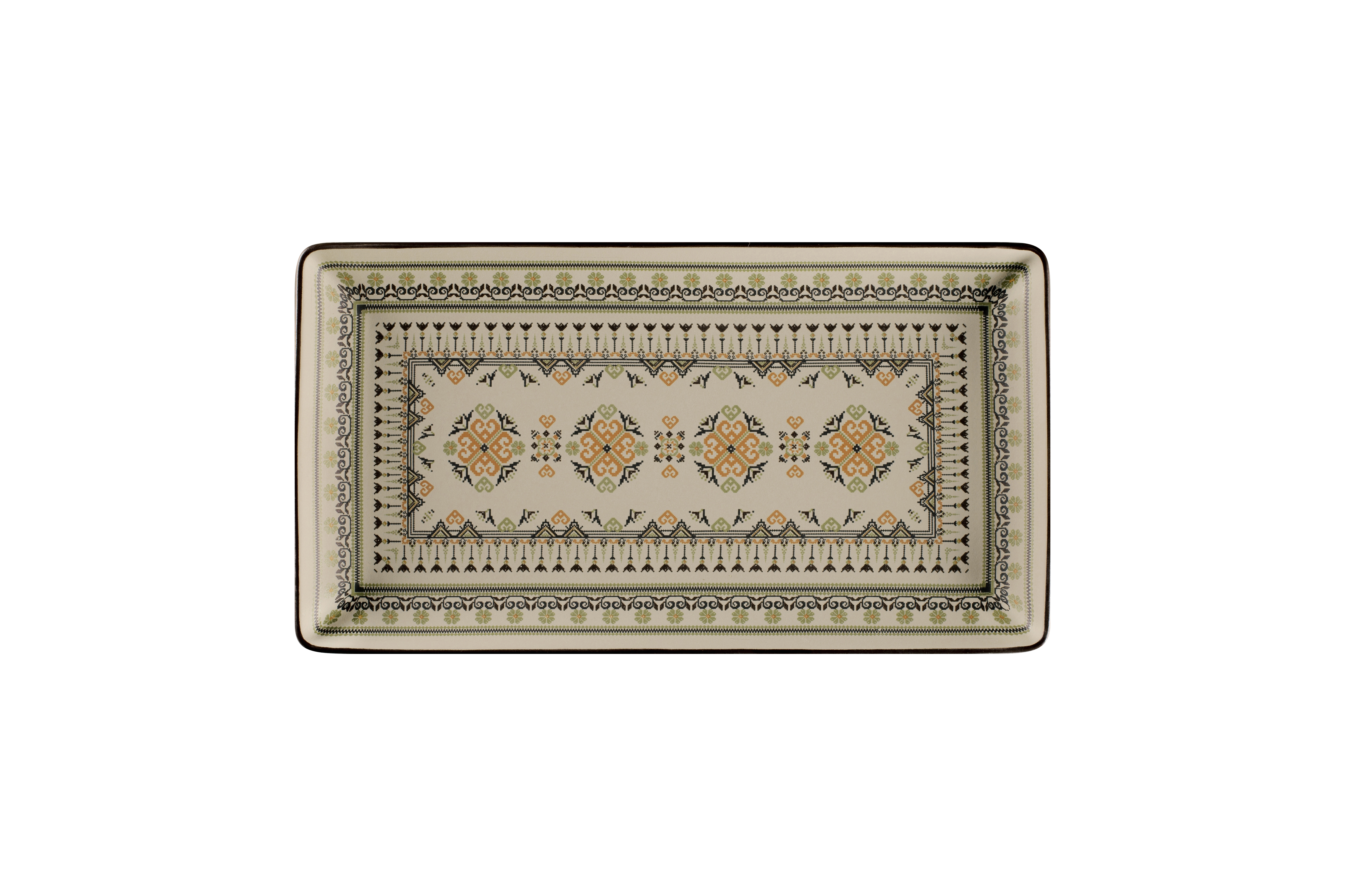 Teller eckig 33,8x18,3x2,4cm ARGILA GENOA decorated grey Teller eckig 33,8x18,3x2,4cm ARGILA GENOA decorated grey