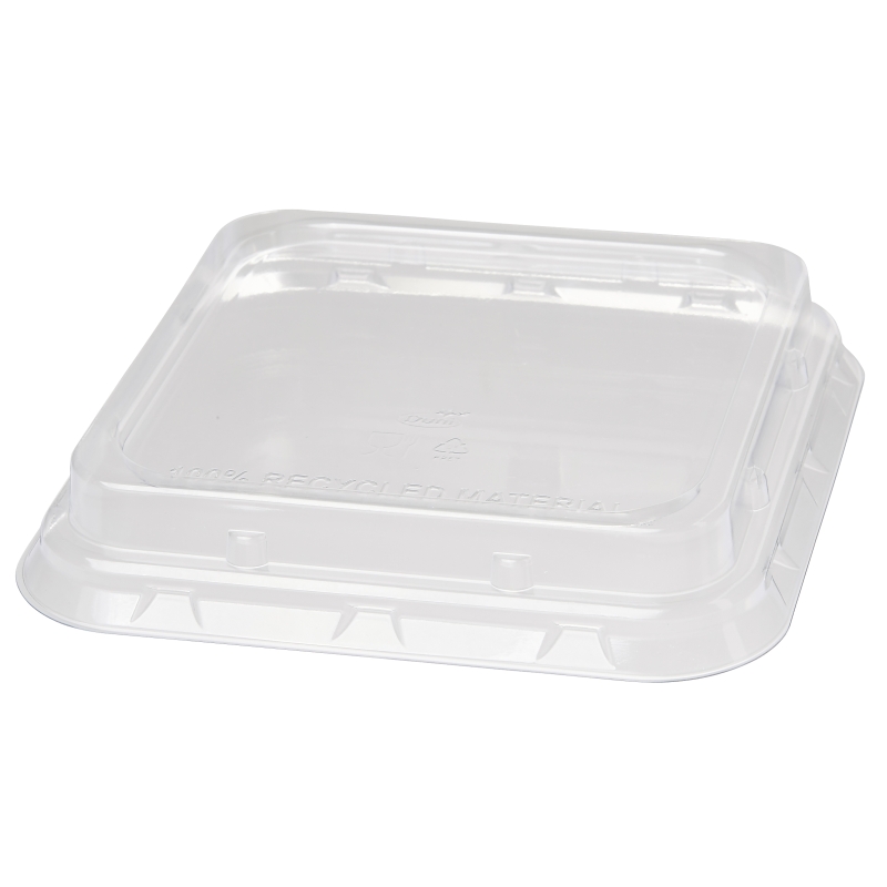 40 Stück Deckel 156x156x44mm BAGASSE transparent