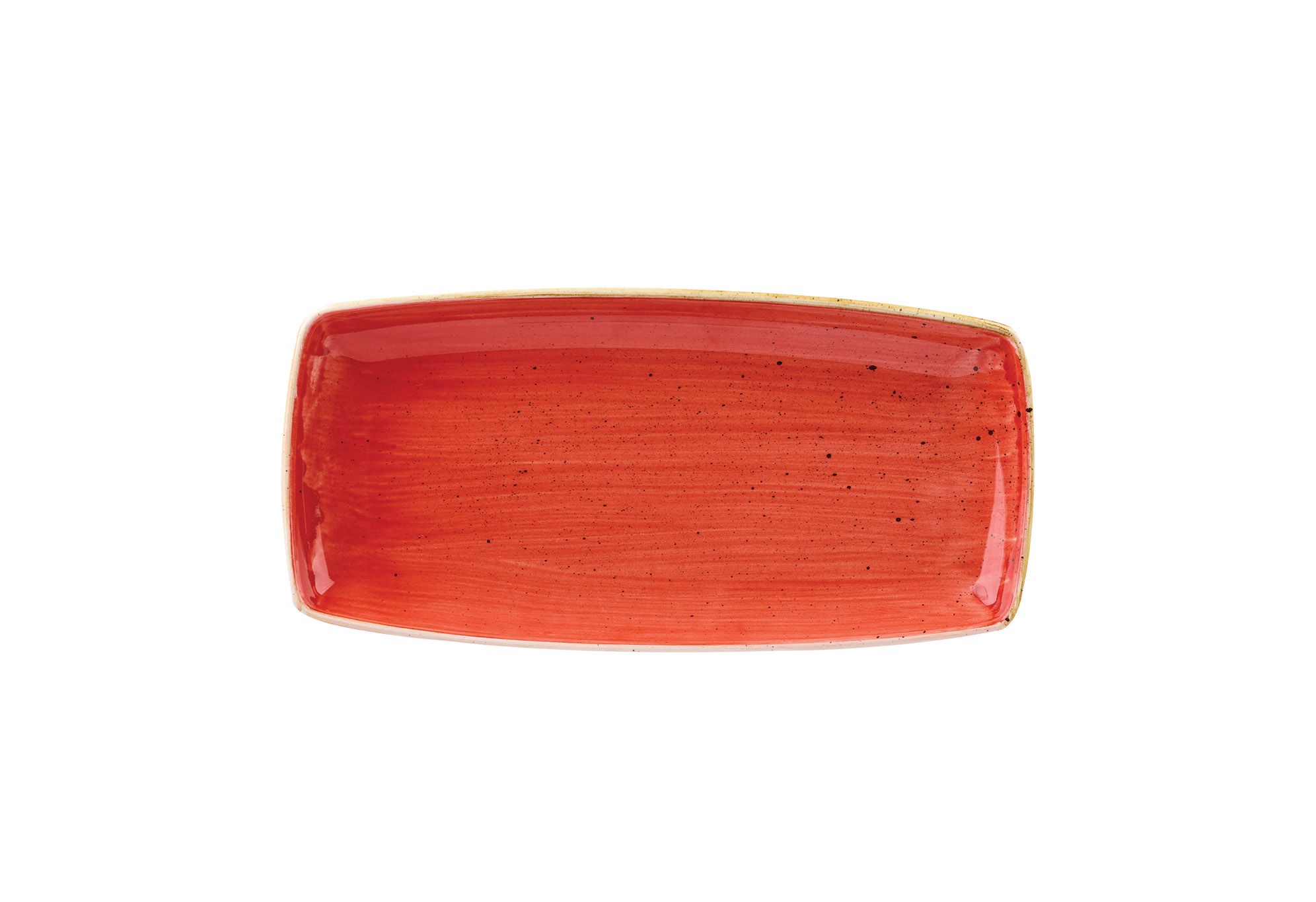 Platte eckig 29,5x15cm STONECAST berry red