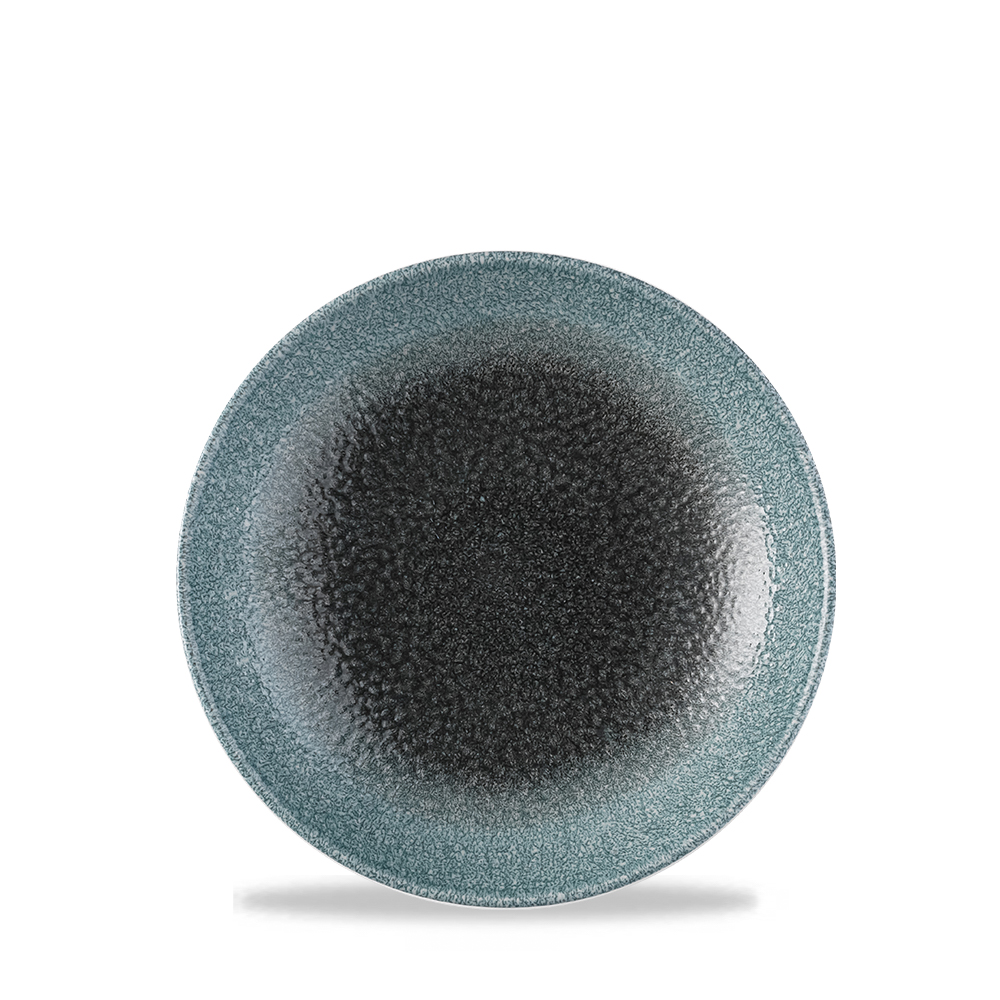 155297 Teller halbtief rund 25,5cm STUDIO PRINTS RAKU DUO Topaz Quartz