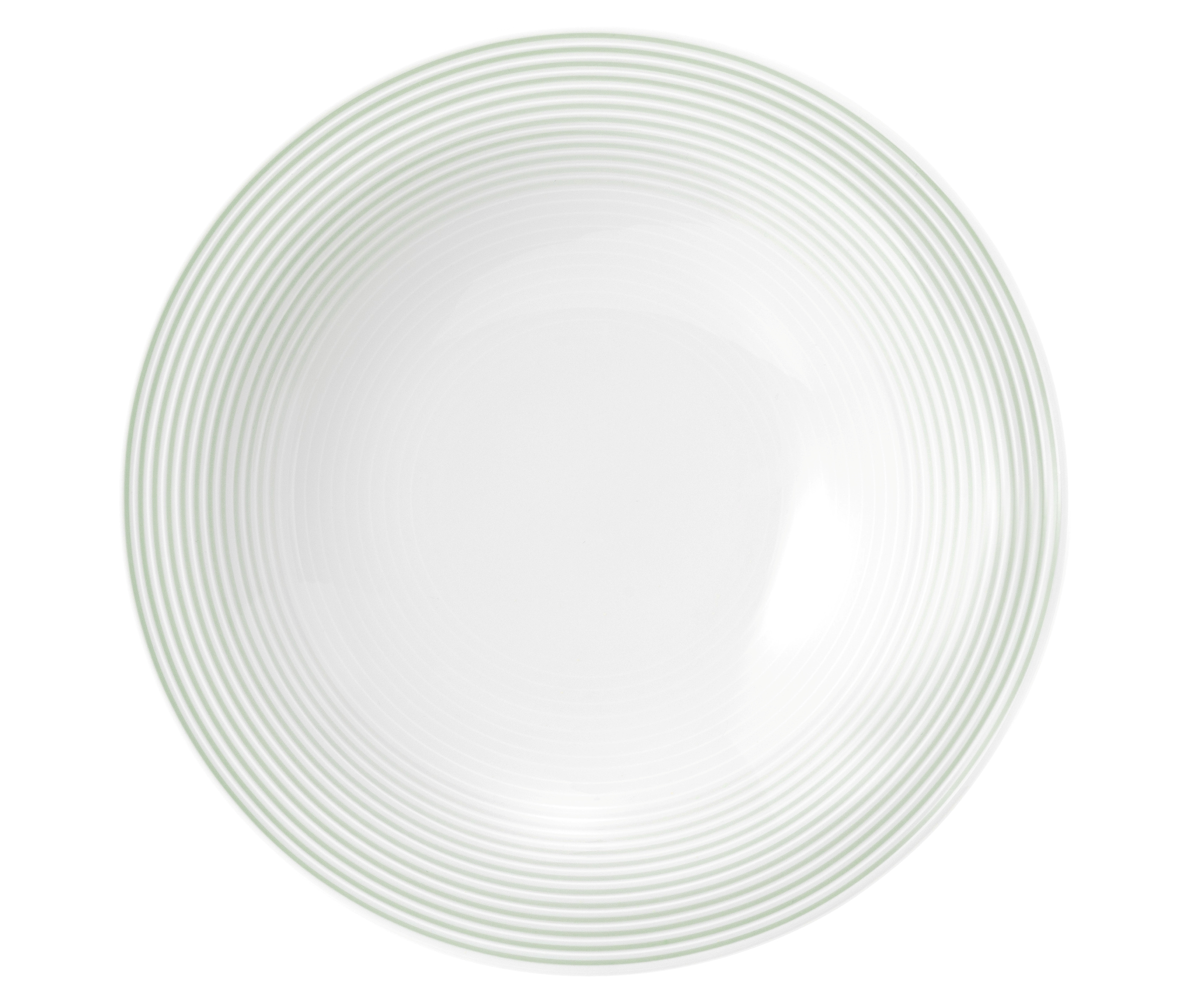 Teller rund mit Relief tief 23cm BLUES salbeigrün