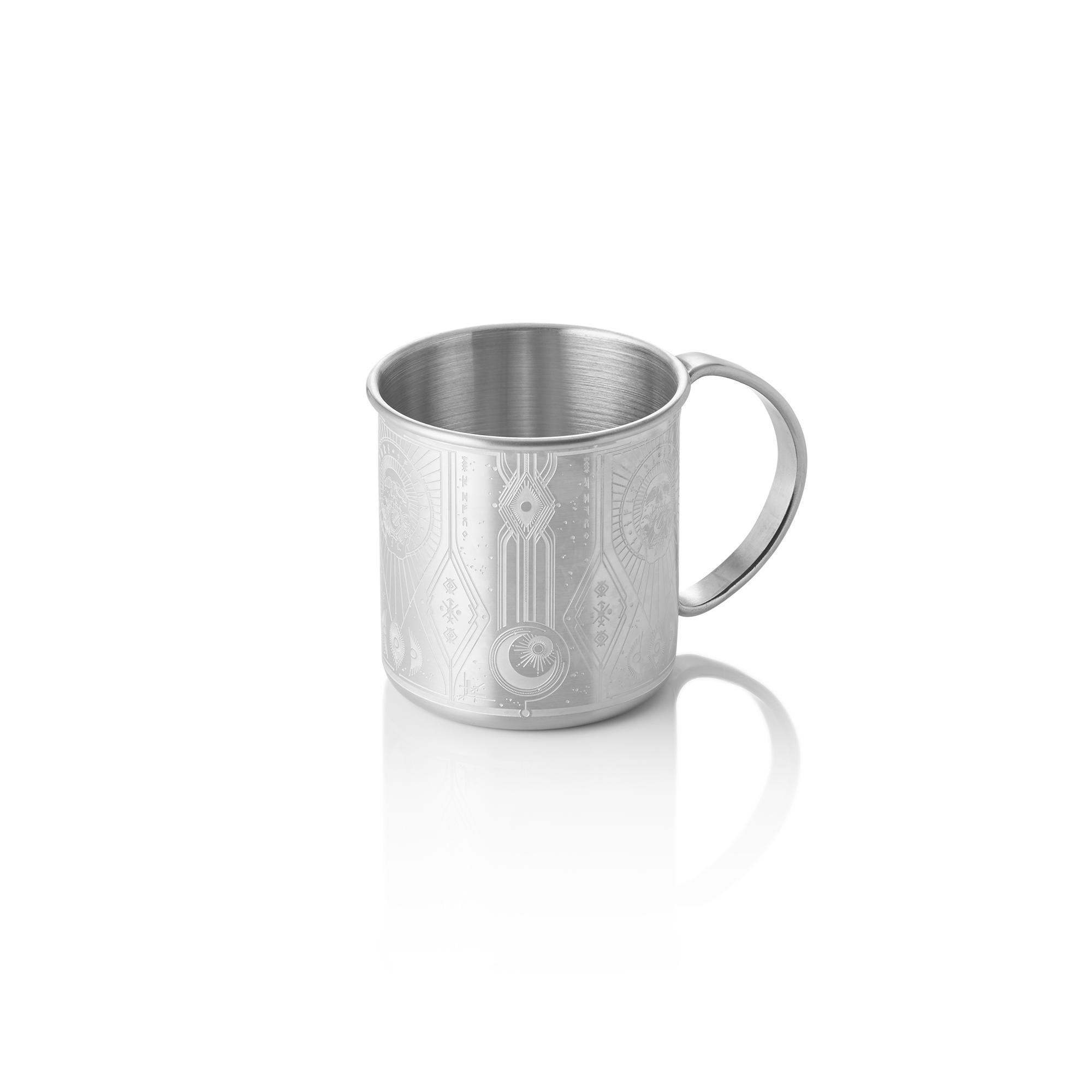 Moscow-Mule-Becher Tattoo 0,45l Ø9cm H9cm NOCTURN 18/8 silber