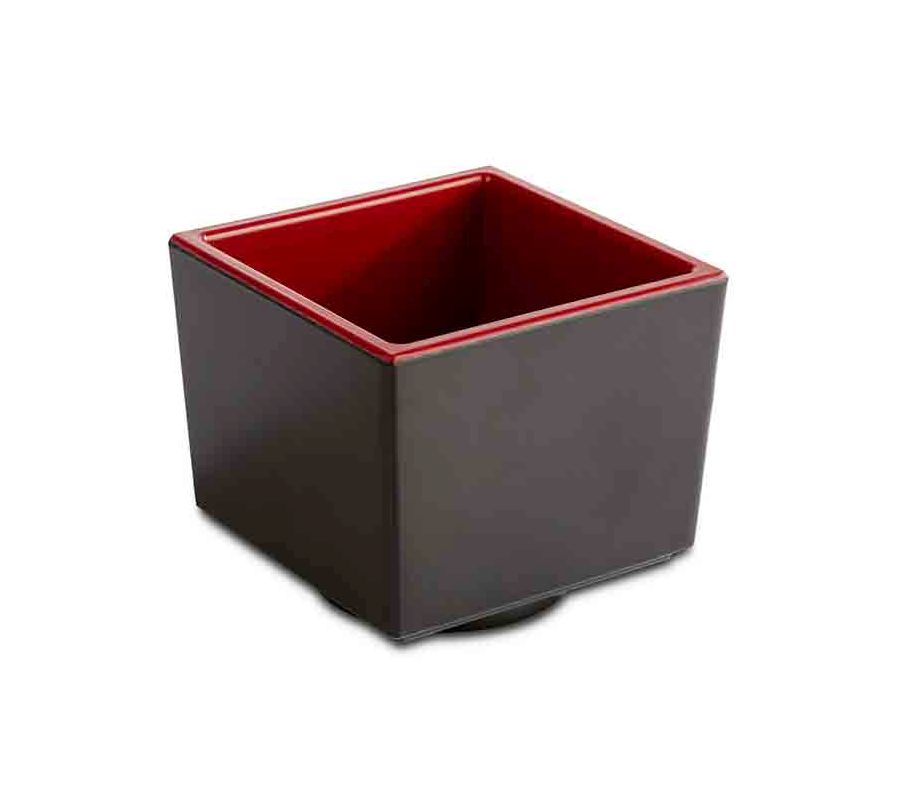 Bento Box ASIA PLUS schwarz/rot 7,5x7,5cm H:6,5cm