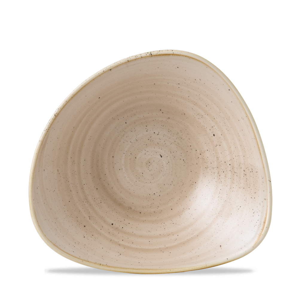 122946 Schale dreieckig 24cm STONECAST nutmeg cream