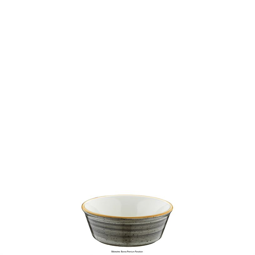 144220 Schale 12cm AURA SPACE BANQUET anthrazitgrau innen weiß