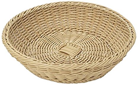 62790 Korb flach rund 37cm H: 9cm GASTRO beige