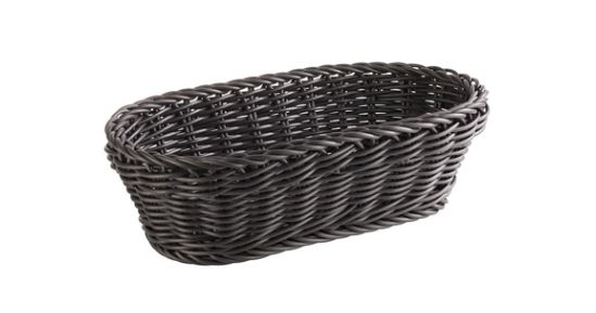 17702 Baguette Korb oval 28x16cm H:8cm PROFI LINE schwarz