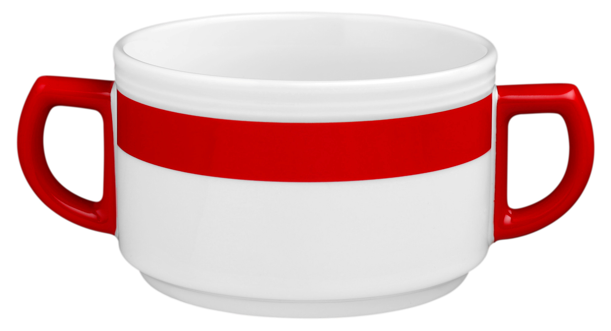 Suppentasse rund mit Relief 0,35l VITALIS dunkelrotes band