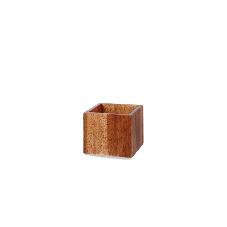 123177 Holz Box eckig 12x12cm ACACIA WOOD