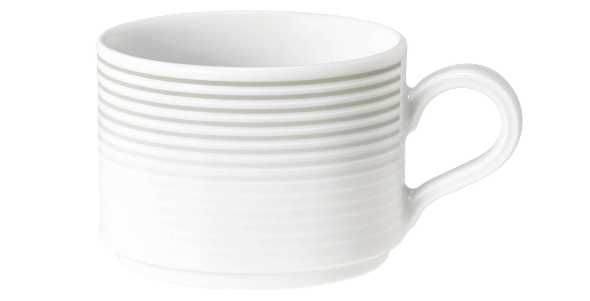 Kaffeetasse rund mit Relief 1 0,18l BLUES perlgrau