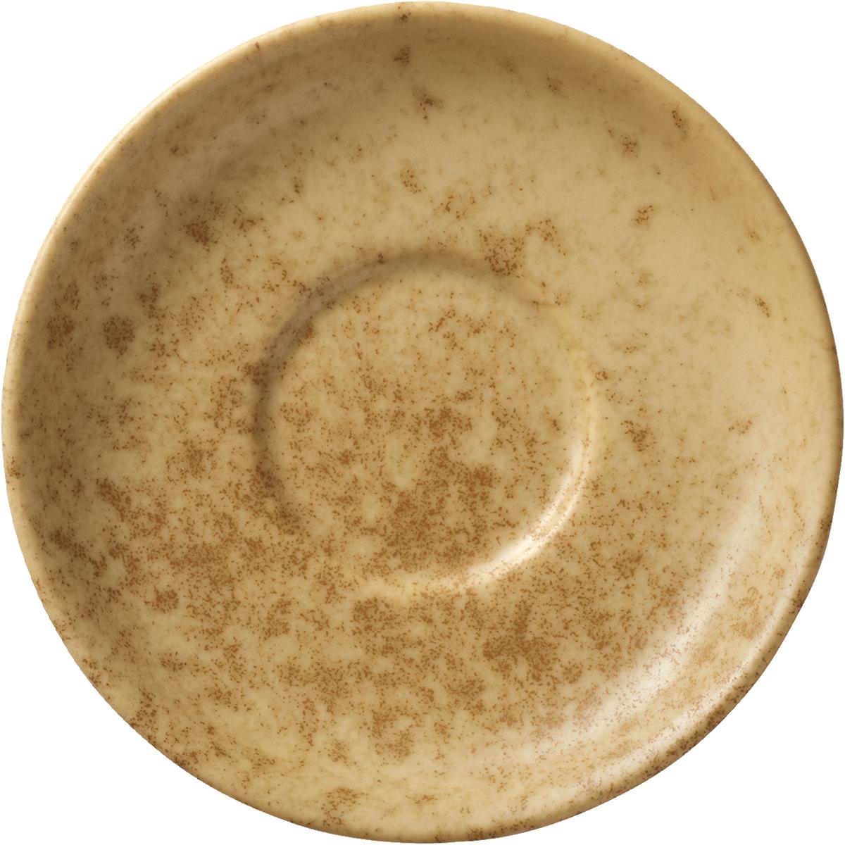 Espressountertasse rund 11cm SANDSTONE DARK YELLOW