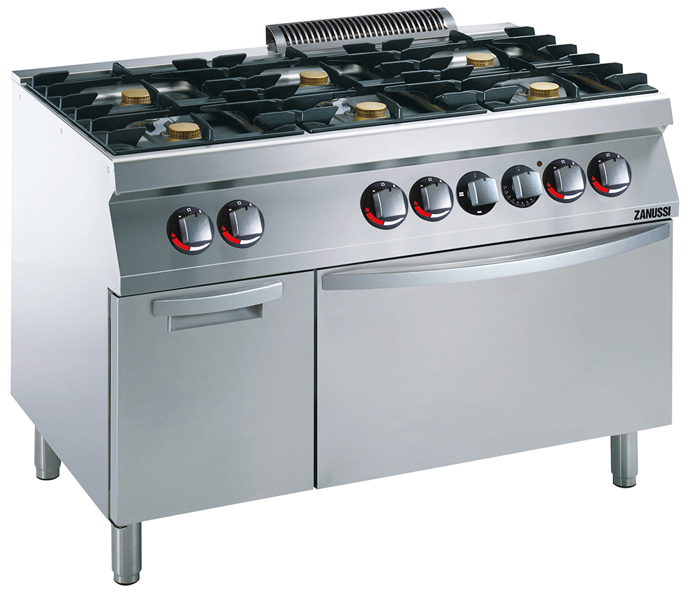 127199 Gasherd GH7/6FLEBS mit Elektrobackofen