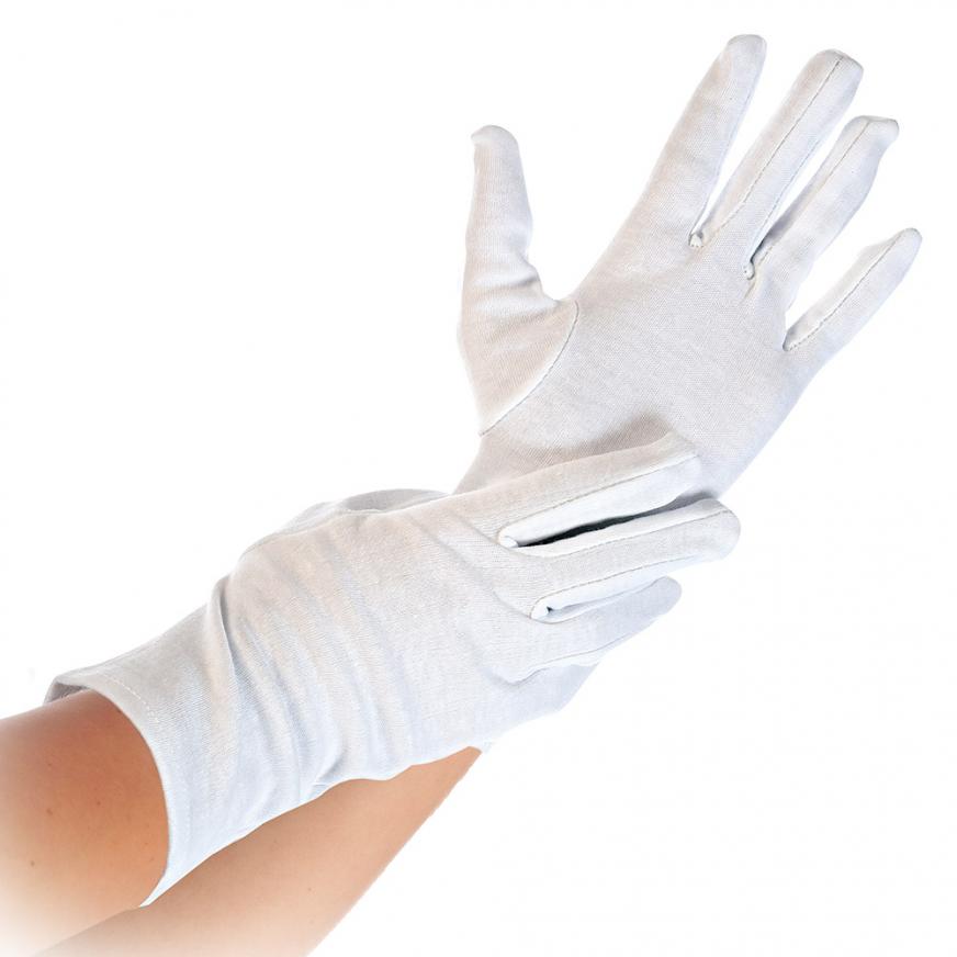 12 Paar Handschuhe Gr. M weiß Baumwolle