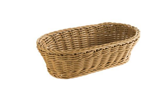 08833 Baguette Korb oval 28x16cm H:8cm PROFI LINE hellbraun