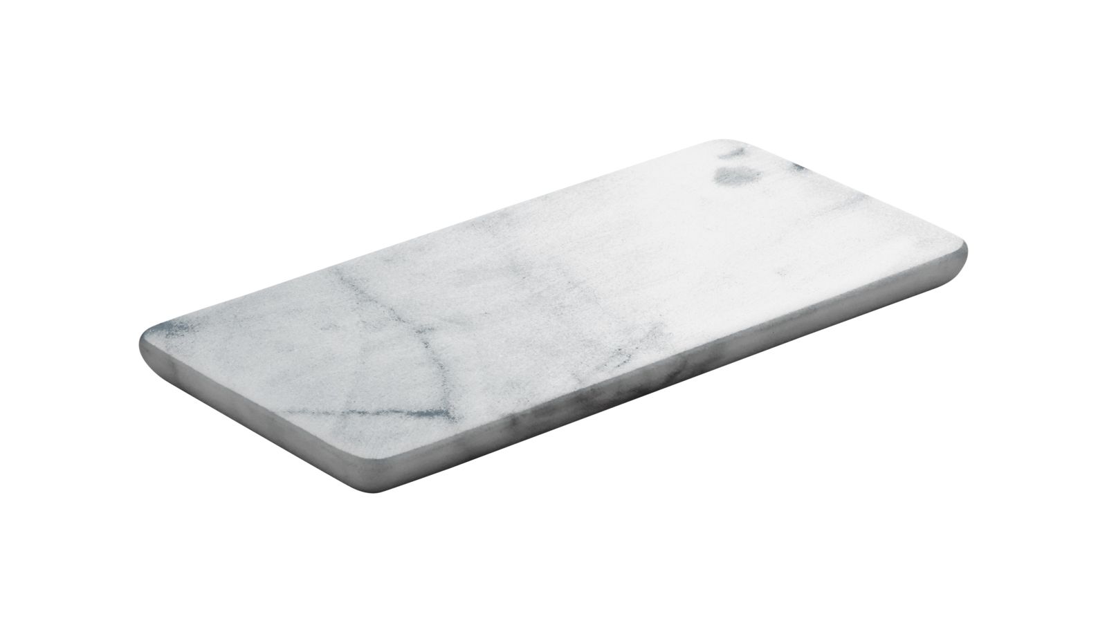Marmorplatte 18x9cm H 1,1cm weiß